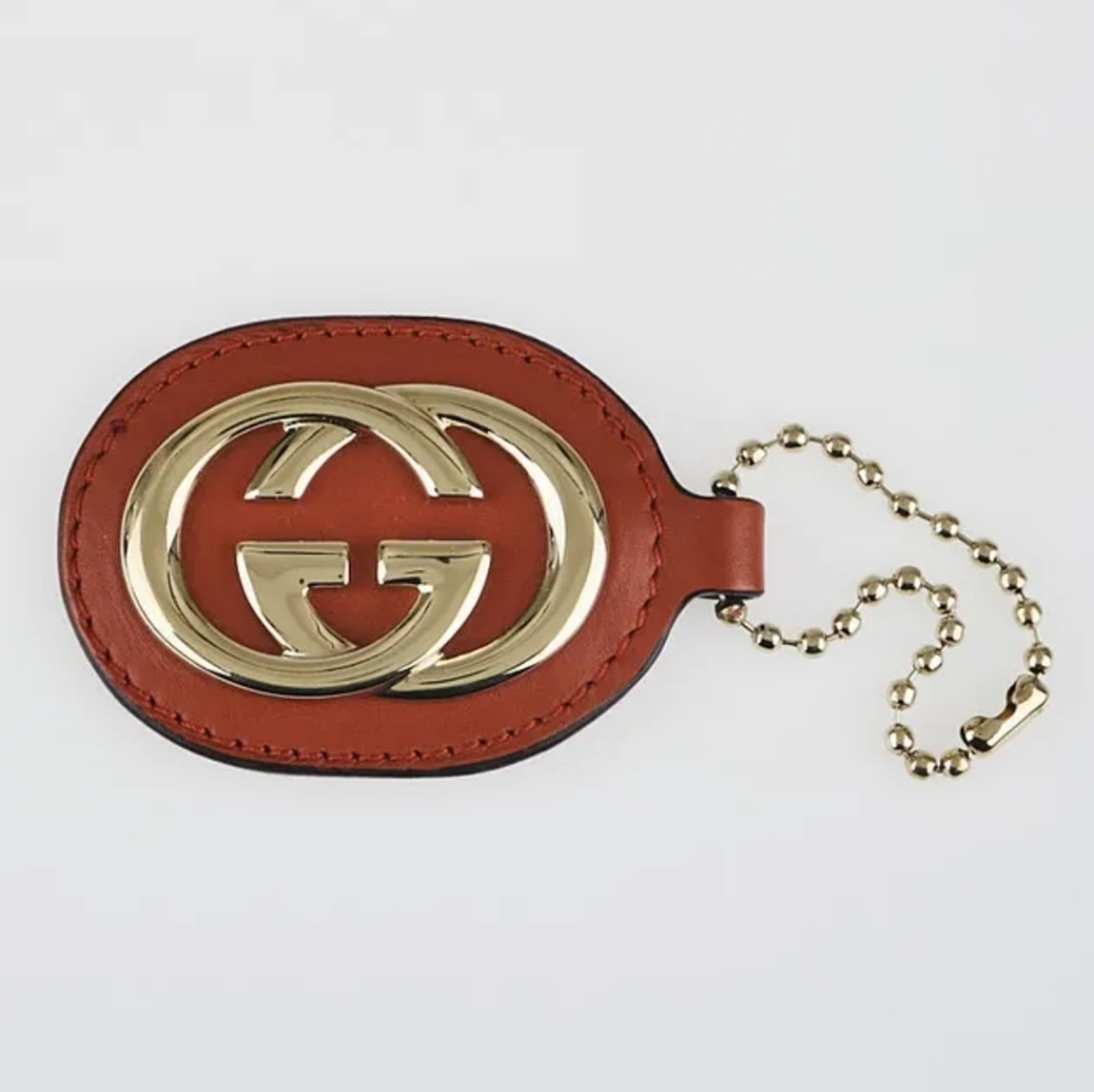 Gucci Sukey Red Leather Bagcharm Keychain.